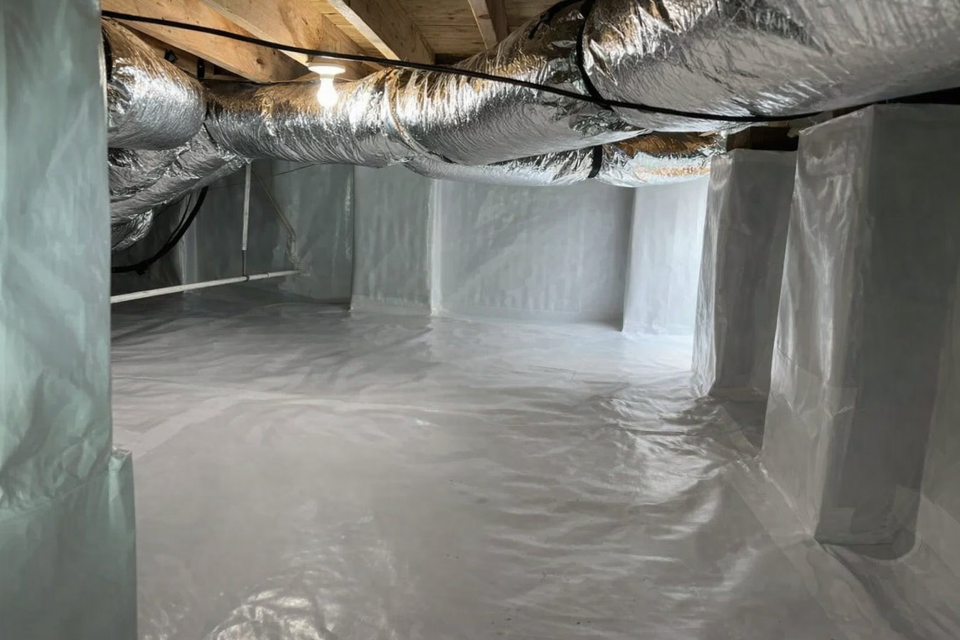 Crawl space vapor barrier